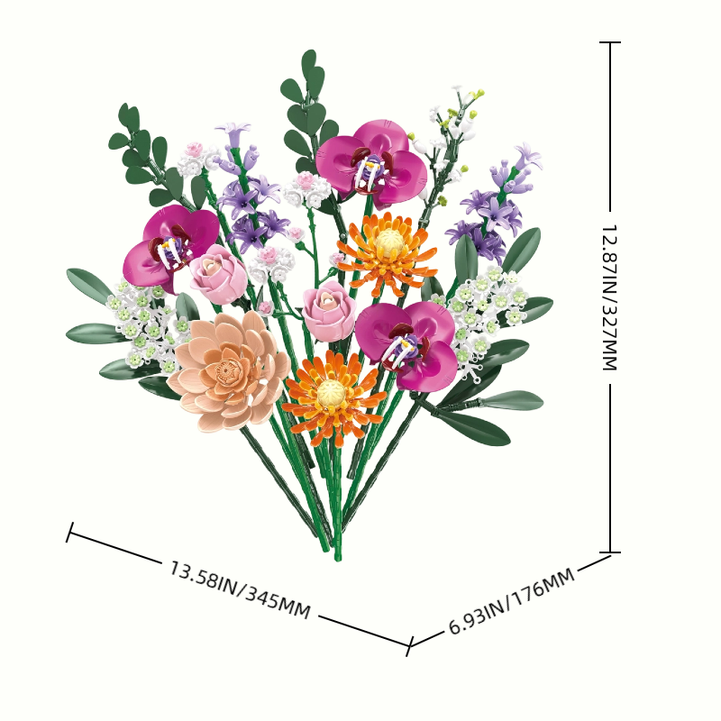 Size chart of Mystic Garden Bouquet