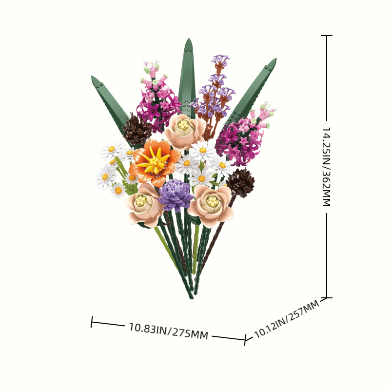 Size details of Whispering Pines Floral