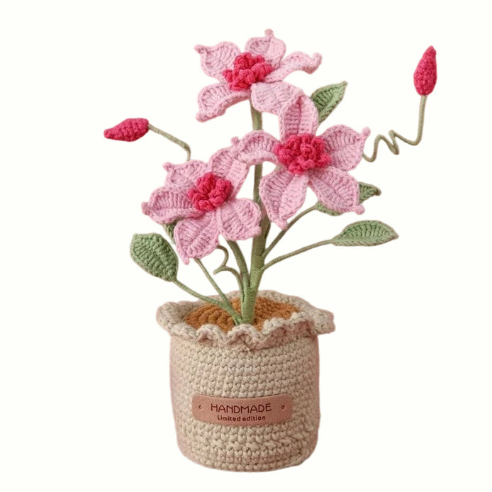 Crochet Clematis Potted Plant