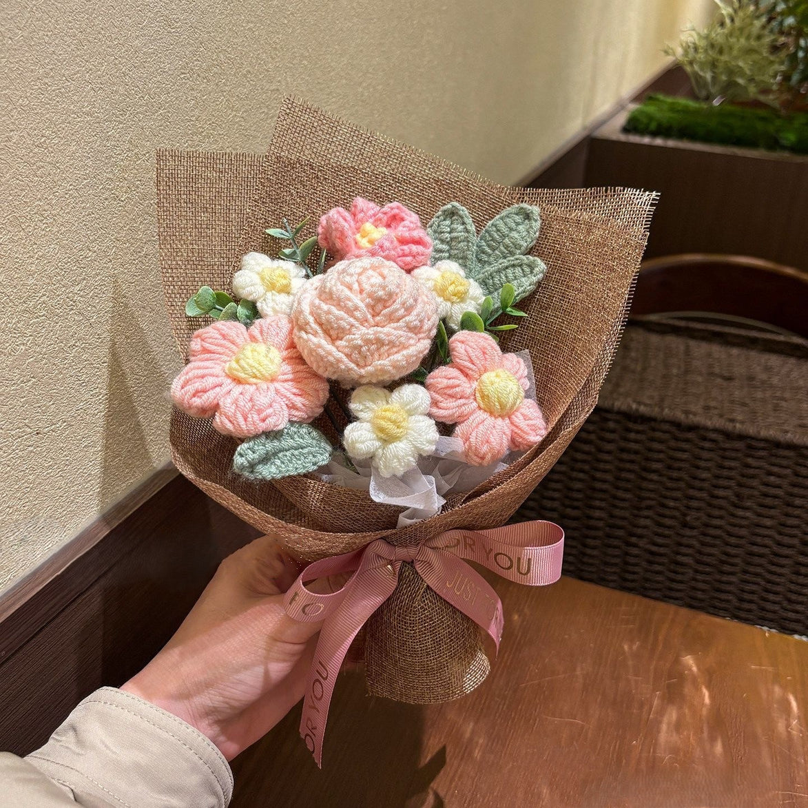 Crocheted Rose Bouquet