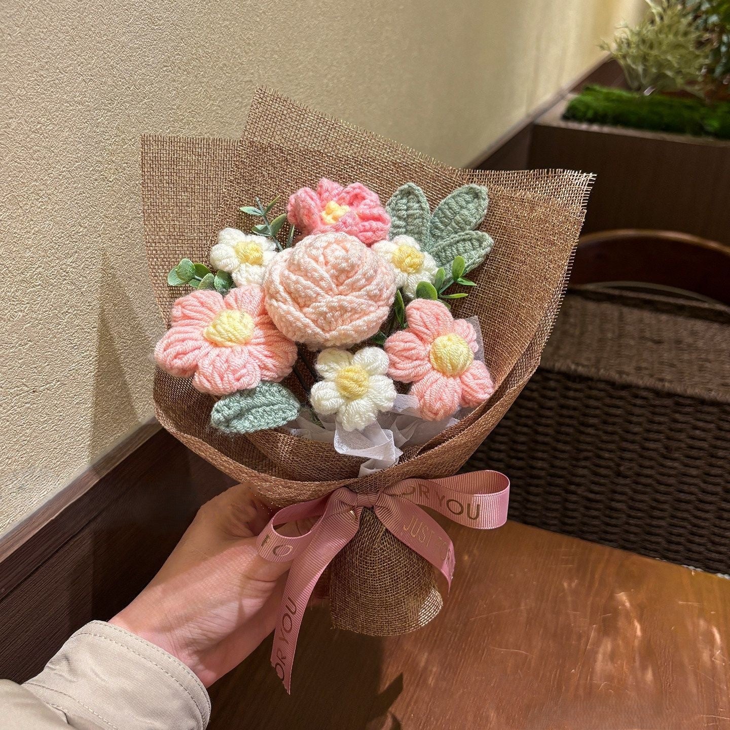 Crocheted Rose Bouquet