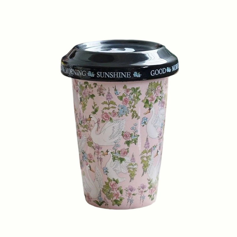 Floral Swan Cup
