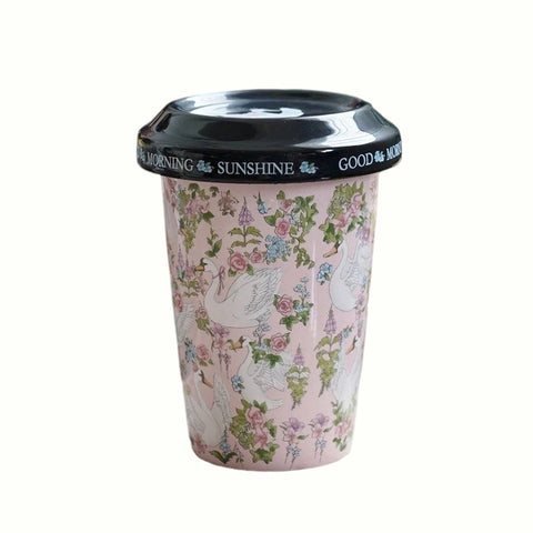 Floral Swan Cup
