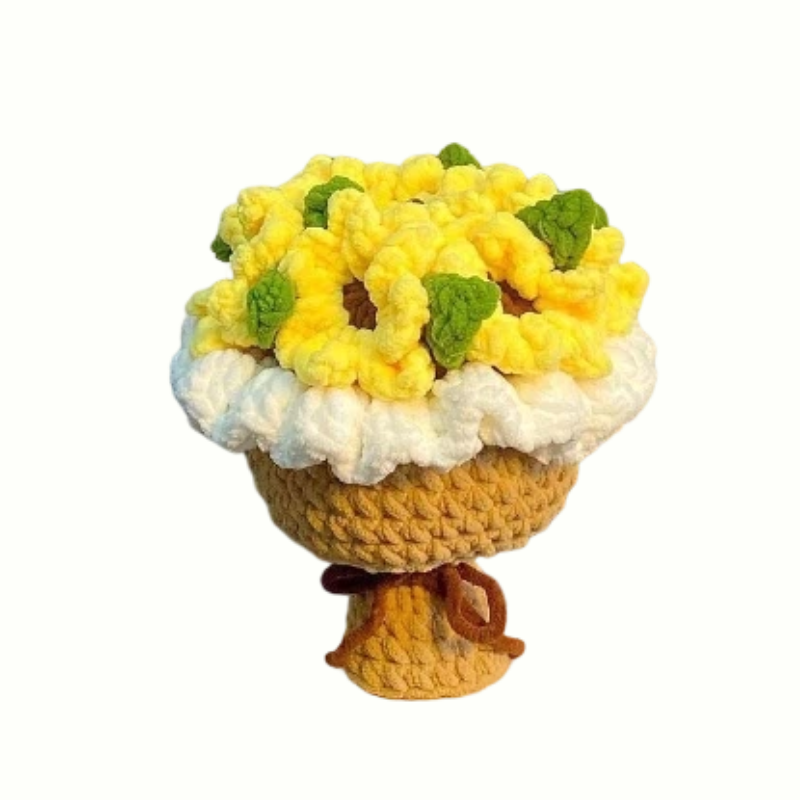 Crocheted Sunflower Bouquet