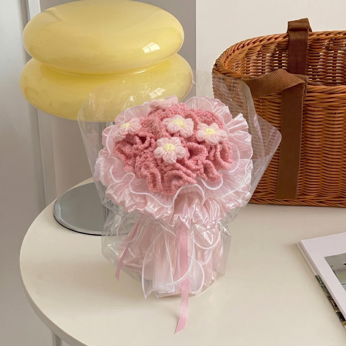 Crocheted Carnation Bouquet