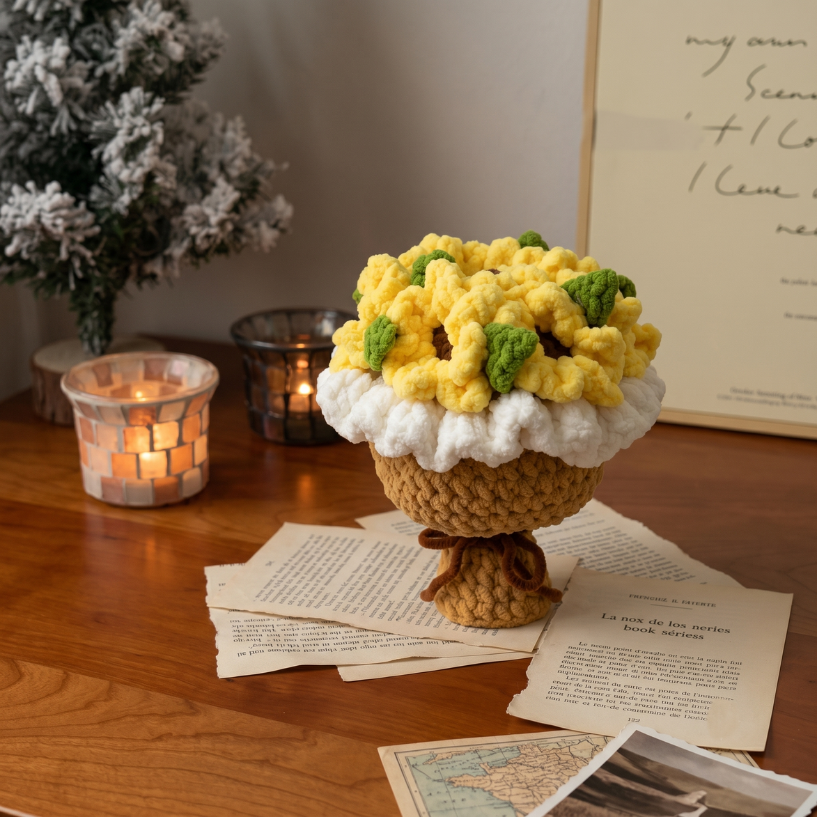 Crocheted Sunflower Bouquet
