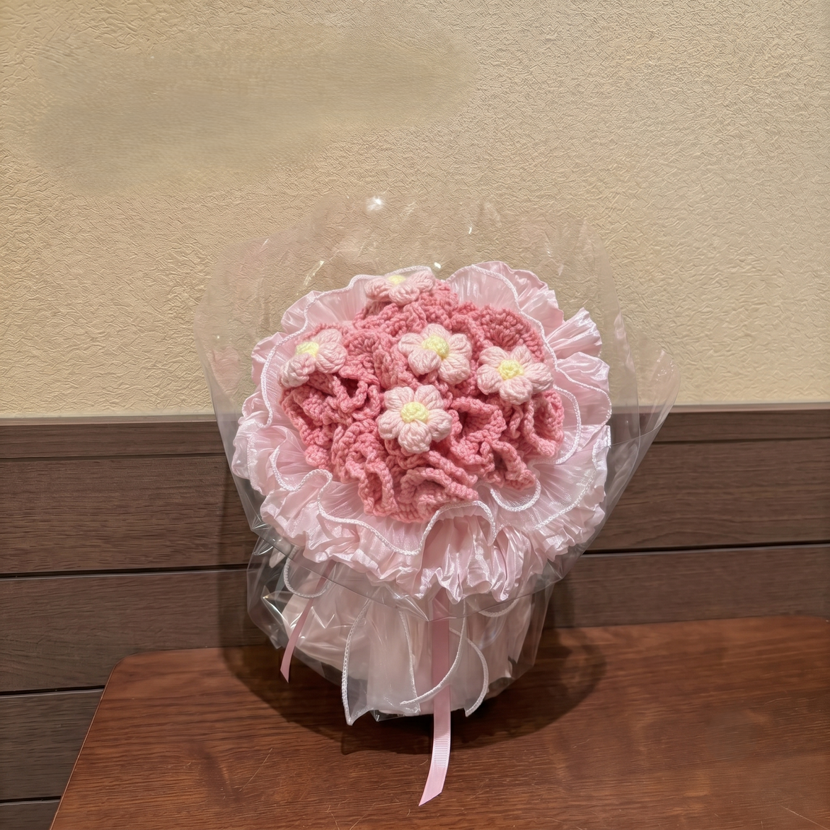 Crocheted Carnation Bouquet