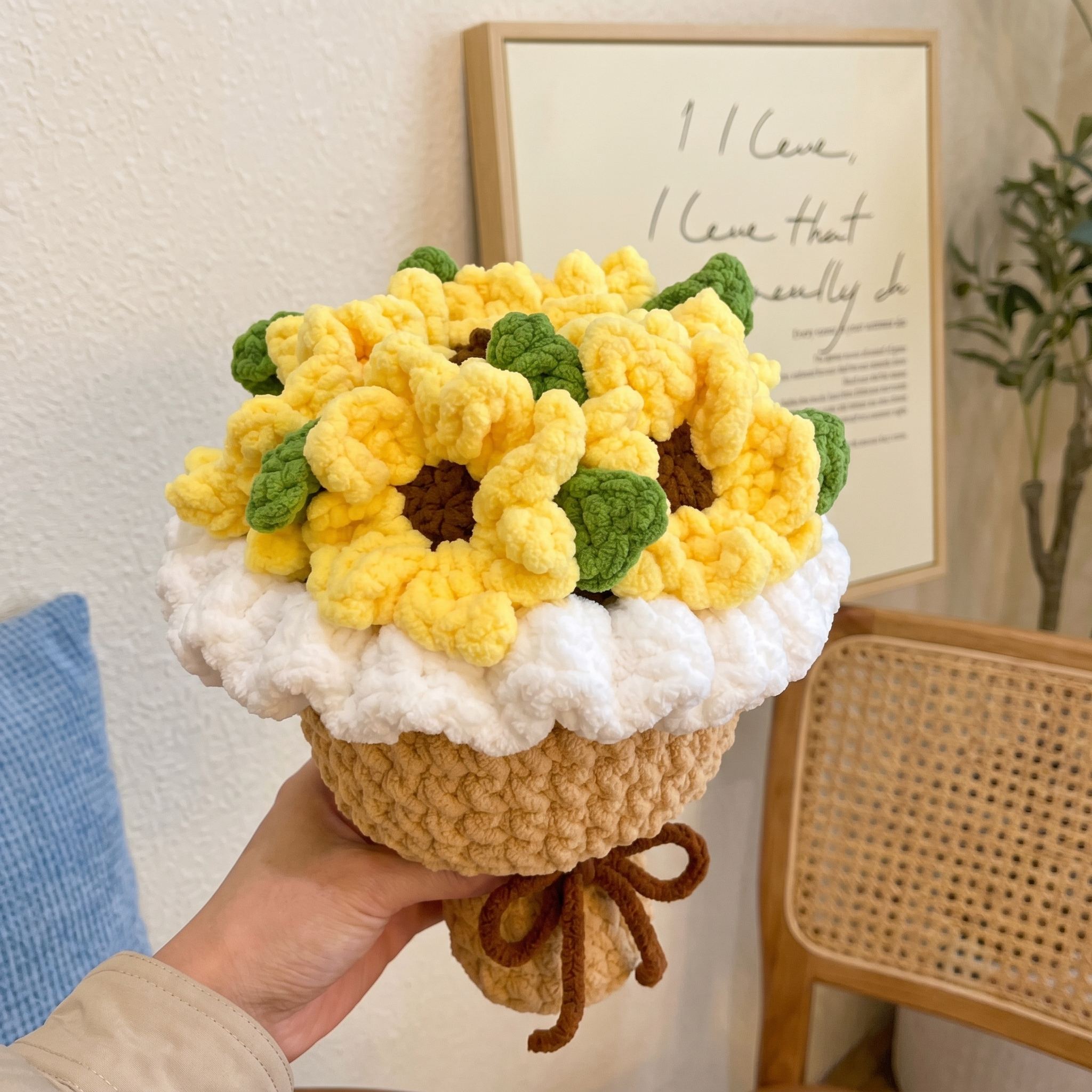 Crocheted Sunflower Bouquet
